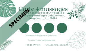 carte 4 massages sandra foddai l'espace massages